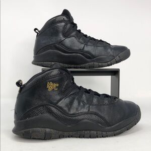 Air Jordan 10 Retro NYC Black Gold (GS) 310806-012 Youth Sneakers - Size 6.5Y
